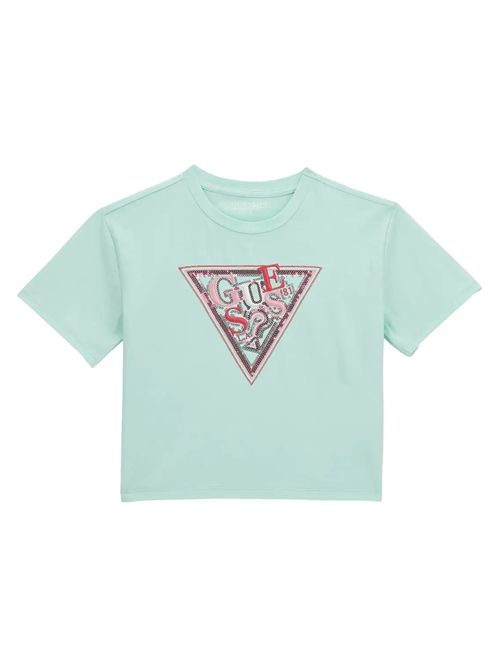 t-shirt bambina verde GUESS | K5GI12K6YW4/G7EK